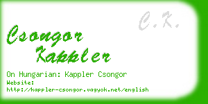 csongor kappler business card